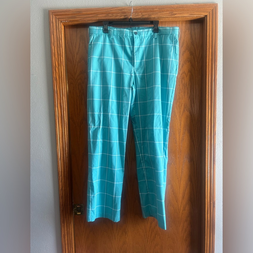 Izod Golf Teal Plaid Pants